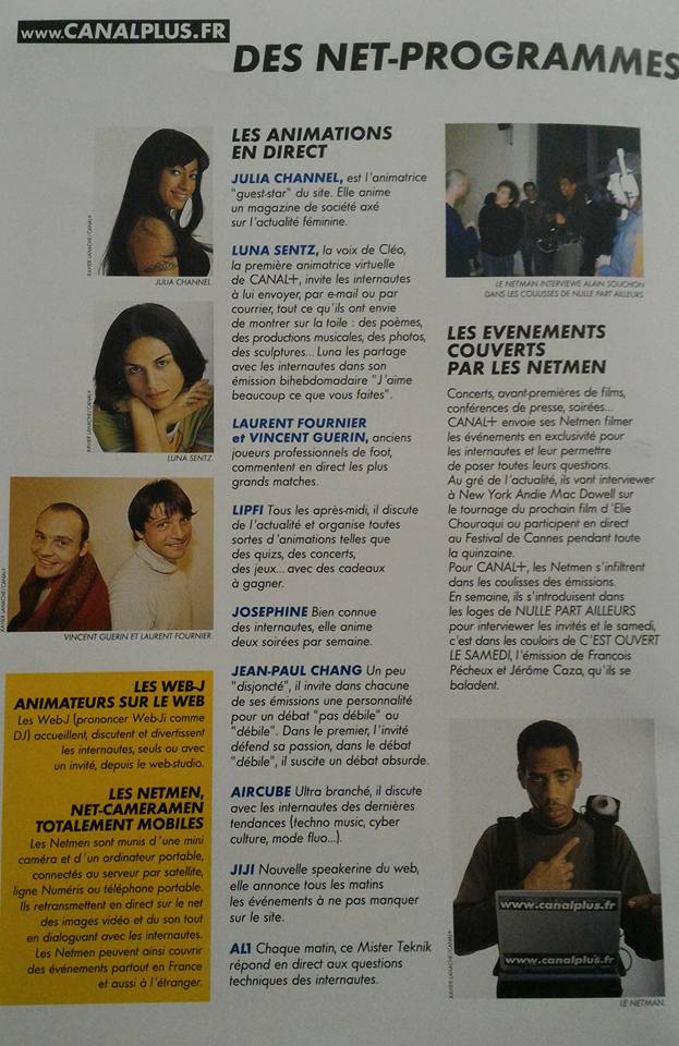 Magazine interne Canal+ — Les NET-PROGRAMMES et les WEB-J